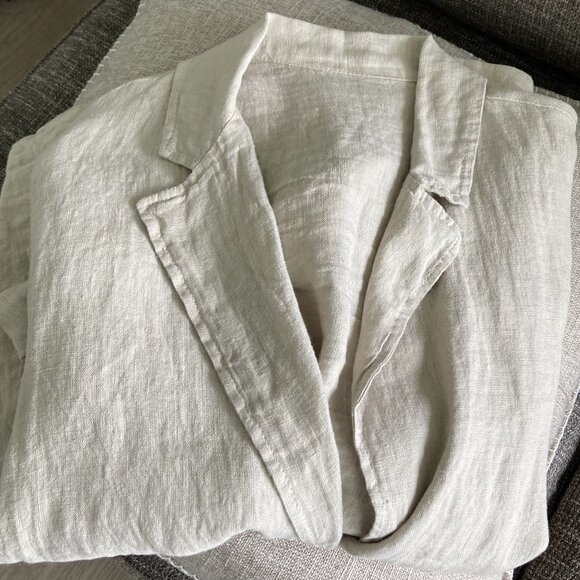 100% Linen Jacket, M, linen color - Picture 6 of 7